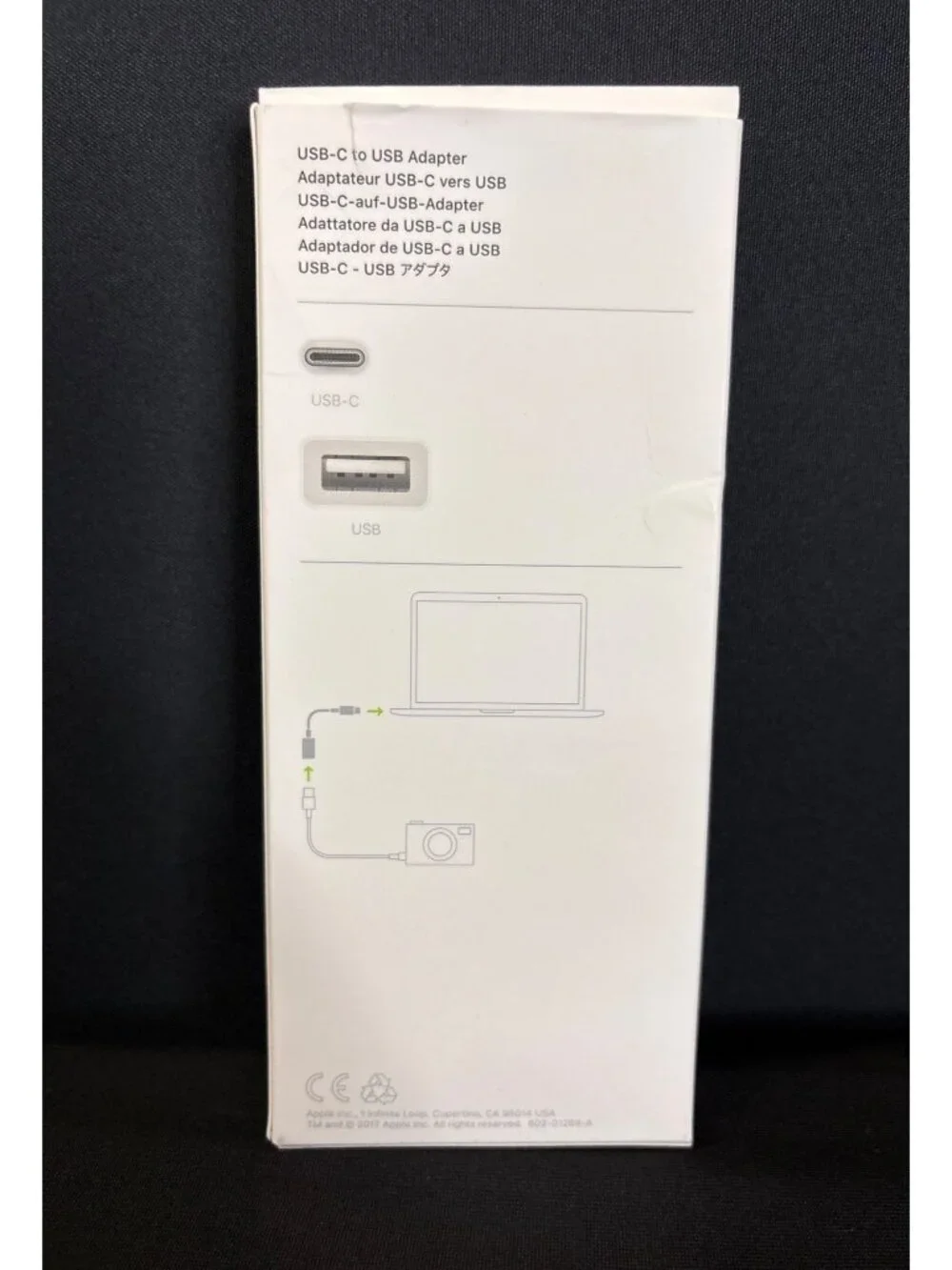 Apple USB-C To USB Adapter Original Box - Accessories MJ1M2AM/A EMPTY BOX ONLY